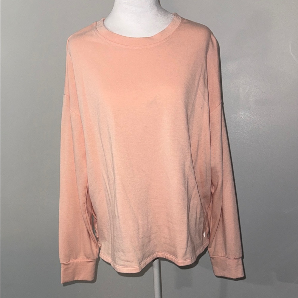 Marika Peach Long Sleeve Women's Top Sz Large